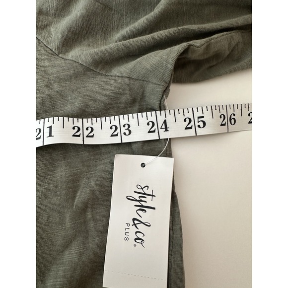 Style & Co Top Women 1X Pull Over Flower Stretch Long Sleeve Boho Bohemian New - Picture 8 of 10